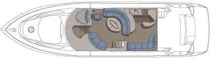 La More Yacht Photos Pics 2004 Sunseeker Manhattan 60 yacht layout with spacious seating and elegant design.