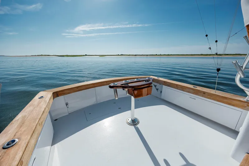 Nuts And Bolts Yacht Photos Pics 1998 Scopinich Custom Express boat deck with ocean view.