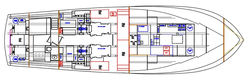 Perseus Yacht Photos Pics Fleming 75 Layout - Machinery and Crew