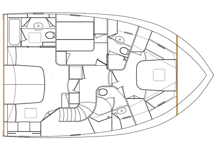 Perseus Yacht Photos Pics Fleming 75 Layout - Guest Suite