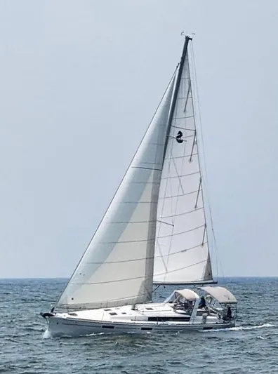 Private Sessions Yacht Photos Pics 2018 Beneteau Oceanis 45 sailing on open water under clear skies.