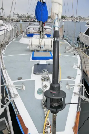 Spirit Yacht Photos Pics 1979 Roberts 54 sailboat docked at a marina.