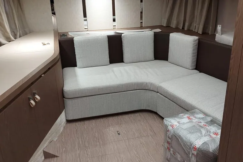  Yacht Photos Pics 2024 Invictus TT460 interior with modern seating and elegant design.