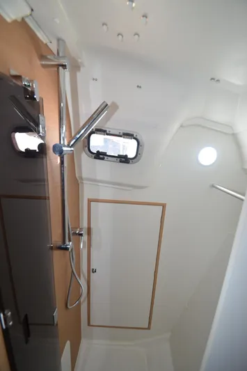 Sea To Summit Yacht Photos Pics Interior of 2022 Jeanneau Sun Odyssey 349 yacht bathroom with shower.