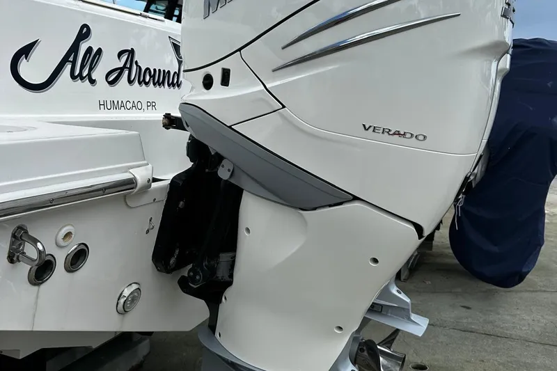  Yacht Photos Pics 2017 Boston Whaler 330 Outrage boat with Verado engine, docked in Humacao, PR.