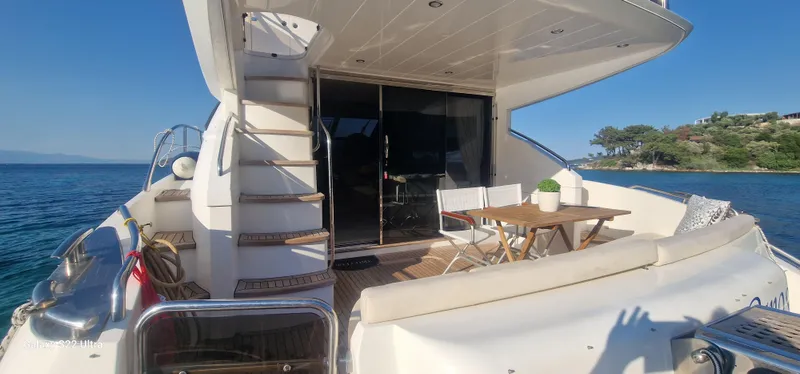  Yacht Photos Pics Luxury 2008 Princess 50 yacht with outdoor seating and ocean view.