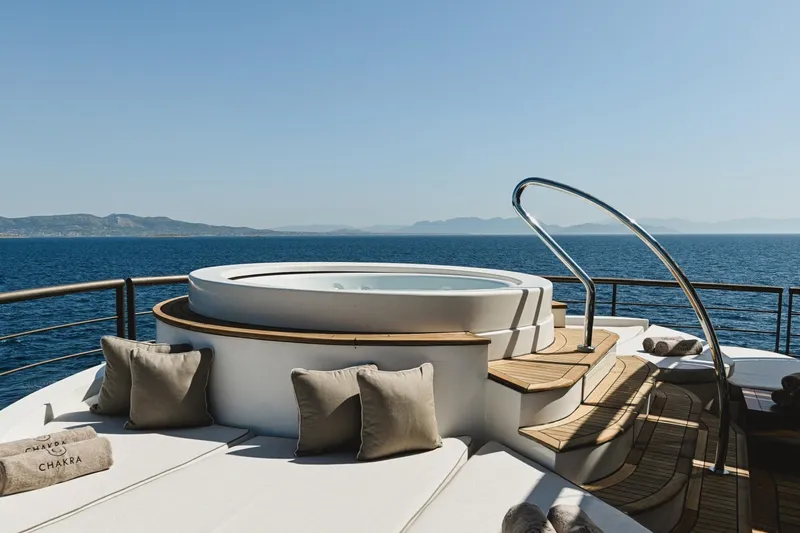 Chakra Yacht Photos Pics Bridge deck Jacuzzi