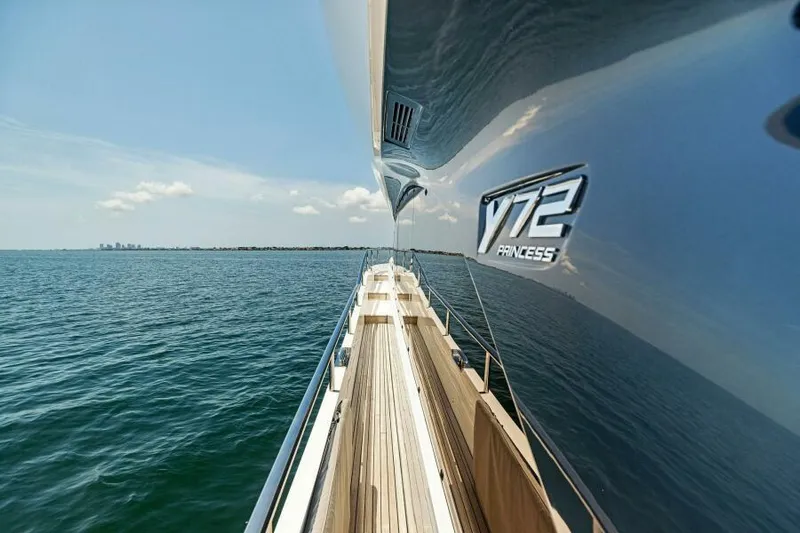 Princess Rose III Yacht Photos Pics Wide Walkway to Foredeck