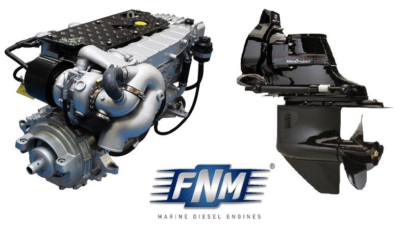 2024 FNM NEW FNM 42HPEP-150 150hp Marine Diesel Engine &amp; Mercruiser Bravo 2 Sterndrive Package