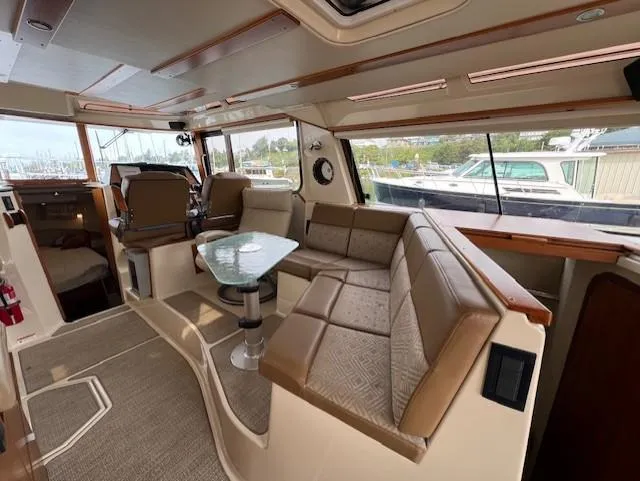 Seahorse Yacht Photos Pics Interior of 2019 Ranger Tugs R-41 CB with spacious seating and modern design.