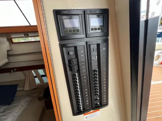 Seahorse Yacht Photos Pics Electrical panel inside 2019 Ranger Tugs R-41 CB boat cabin.