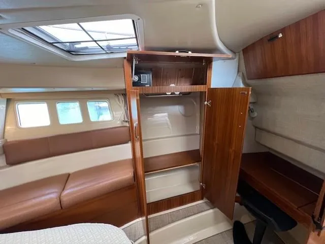 Seahorse Yacht Photos Pics 2019 Ranger Tugs R-41 CB interior with wood cabinetry and seating.