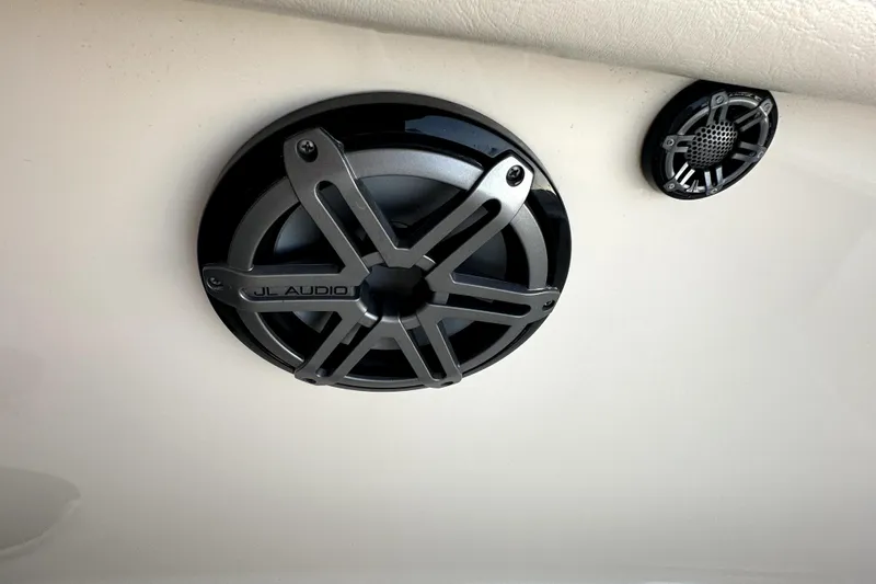 Killer B Yacht Photos Pics JL Audio speakers on 2019 Grady-White Canyon 336 boat interior.