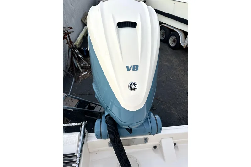 Killer B Yacht Photos Pics Yamaha V8 outboard engine on 2019 Grady-White Canyon 336 boat.