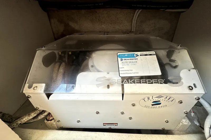 Killer B Yacht Photos Pics Seakeeper stabilizer in 2019 Grady-White Canyon 336 boat, enhancing stability and comfort.