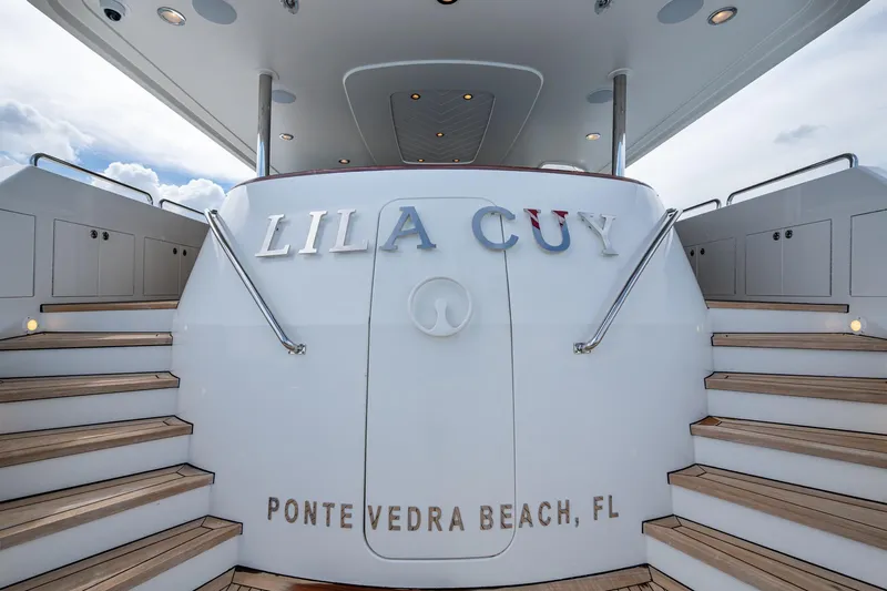 Lila Cuy Yacht Photos Pics Luxury yacht Westport w112, 2006, docked at Ponte Vedra Beach, FL.