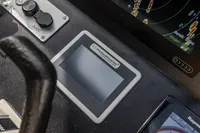 Control panel of 2005 Vripack Spiegelkotter 14.50 yacht with navigation display.