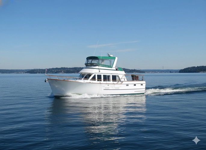 1985 Ocean Alexander Flush Deck Aft Cabin Trawler