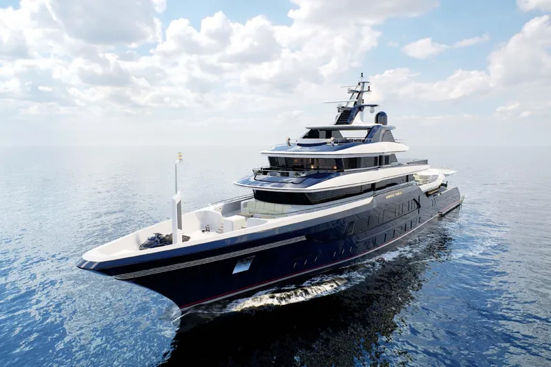  Yacht Photos Pics Luxurious custom yacht sailing on open sea under a clear blue sky, 2026 model.