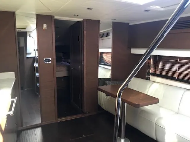 My Marilyn Yacht Photos Pics Interior of 2013 Sea Ray 470 Sundancer yacht with modern furnishings.