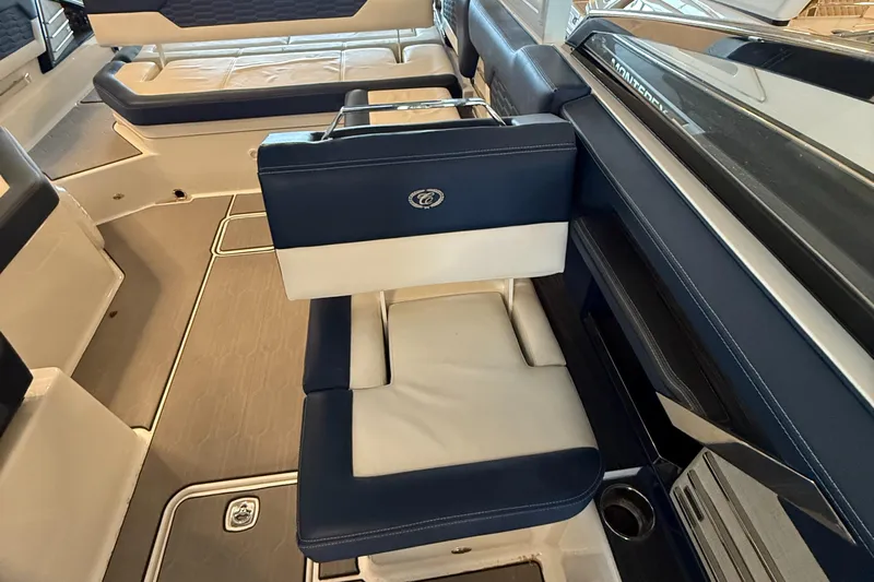  Yacht Photos Pics Interior of 2020 Cobalt A29 boat with luxurious seating and modern design.