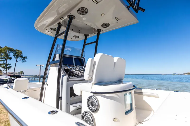  Yacht Photos Pics 2023 ShearWater 260 SS Carolina boat with sleek design and modern features.