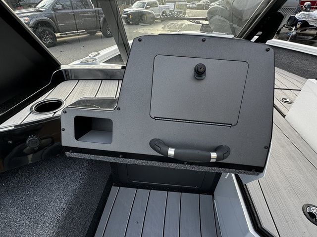 2024 Vexus ADX180 boat interior with sleek dashboard and storage compartments.