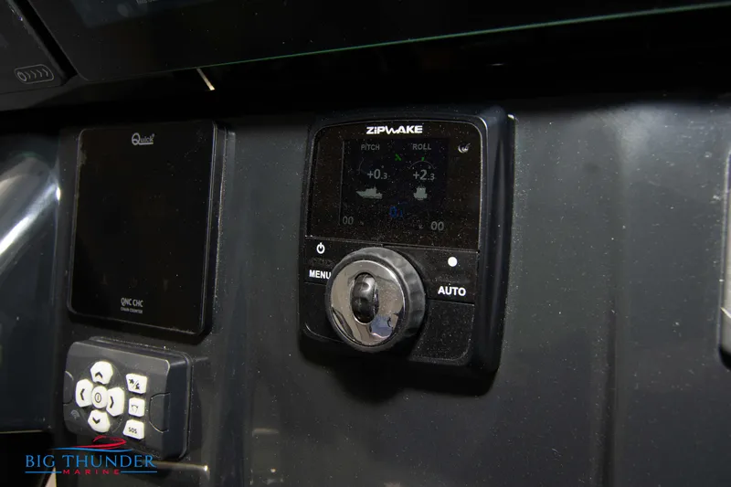  Yacht Photos Pics Control panel of the 2024 Jeanneau DB/37 OB boat with Zipwake system.