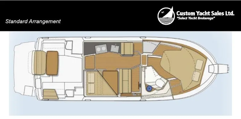  Yacht Photos Pics Floor plan of 2023 Ranger Tugs R-29 S, standard arrangement.