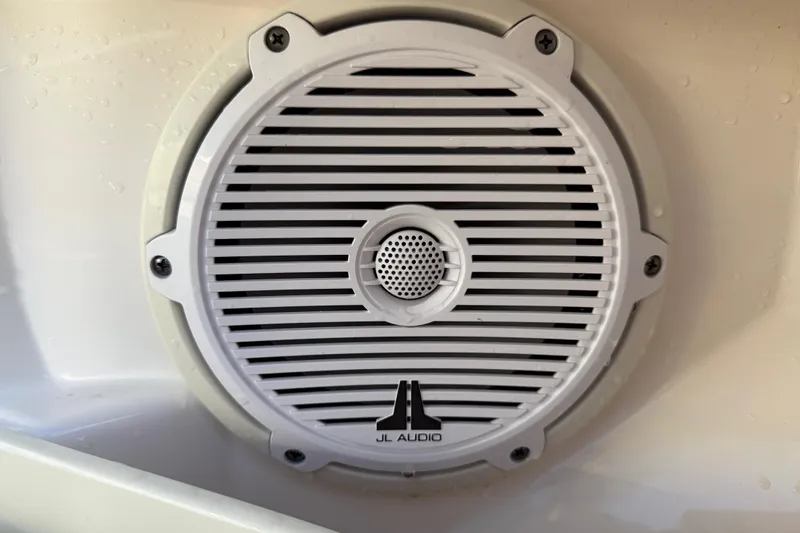  Yacht Photos Pics JL Audio speaker on 2017 Pursuit DC 295 Dual Console boat.