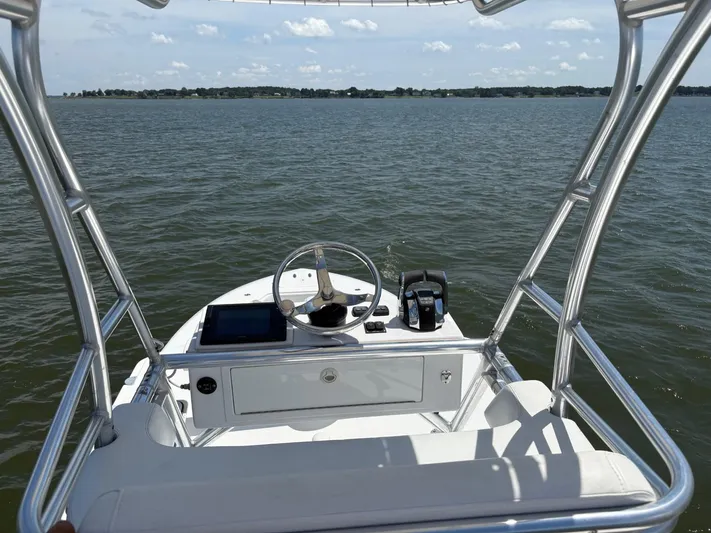 Must Sell!! Yacht Photos Pics 2016 Invincible 42 Open Fisherman boat helm with ocean view.