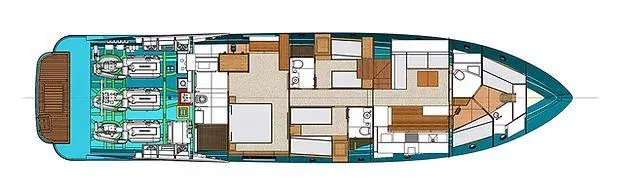 Yacht Photos Pics Floor plan of a 2026 Schaefer 25M yacht, showcasing interior layout and engine room.