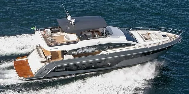  Yacht Photos Pics Luxury Schaefer 770 yacht cruising on open water, 2026 model.