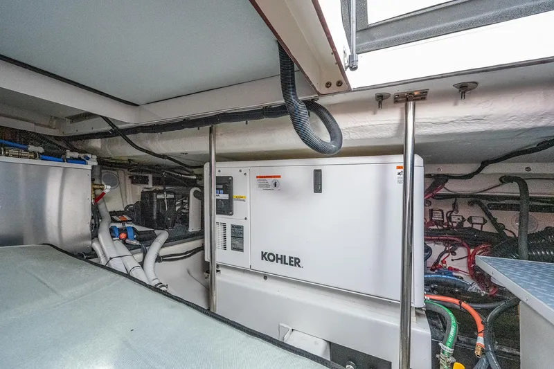  Yacht Photos Pics Engine room of 2022 Formula 430 SSC with Kohler generator and wiring.