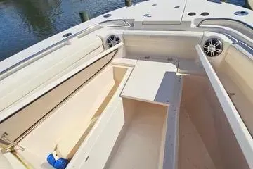  Yacht Photos Pics 2022 Grady-White Canyon 336 boat interior with spacious storage compartments.