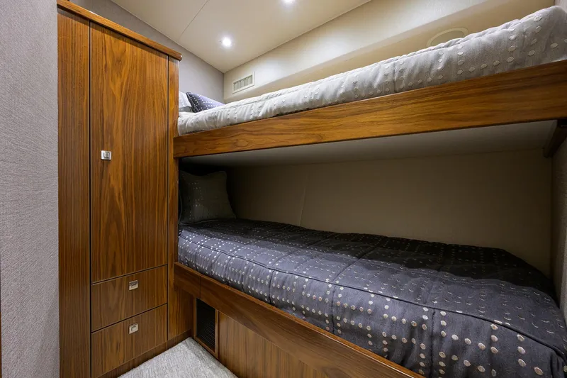 Lamplighter Yacht Photos Pics Viking 80 LAMPLIGHTER -  Forward Starboard Guest Bunk Stateroom