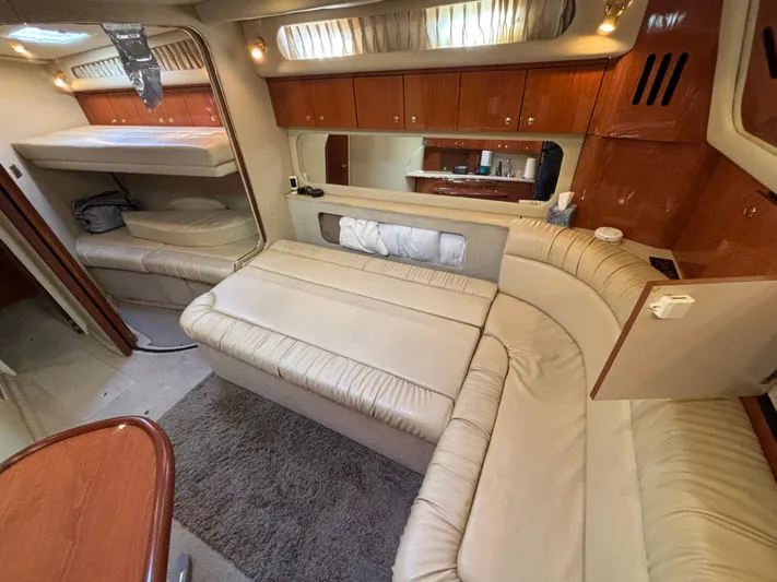 Dragon Fly Yacht Photos Pics Settee Electrically converts to berth