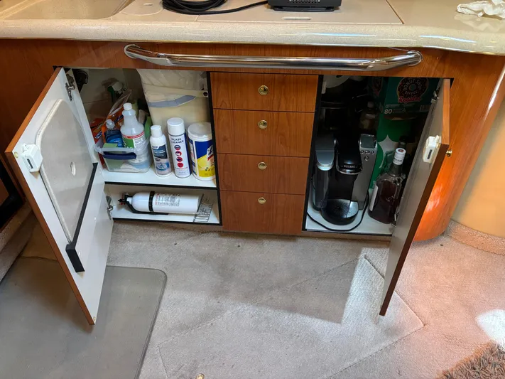 Dragon Fly Yacht Photos Pics Galley storage below countertop