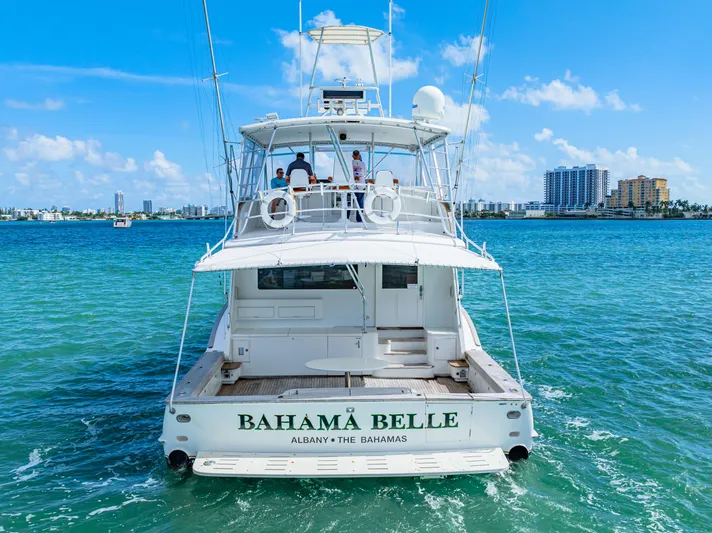 Bahama Belle Yacht Photos Pics Luxury yacht Bahama Belle cruising in clear blue waters, Blackwell 72 model, 1996.