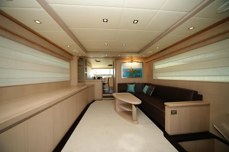  Yacht Photos Pics Luxurious interior of 2009 VZ 68 yacht with modern furnishings and elegant design.