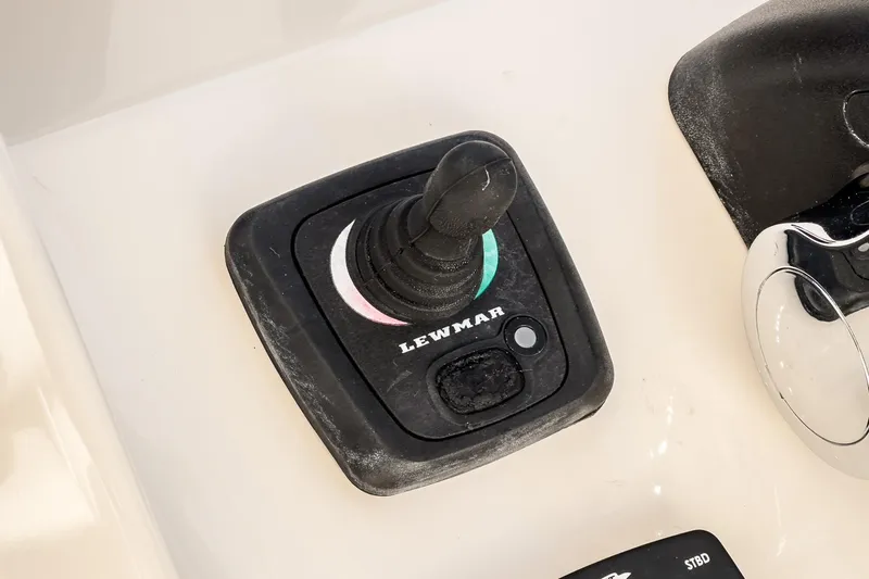  Yacht Photos Pics Joystick control on 2018 Grady-White Freedom 307 boat dashboard.