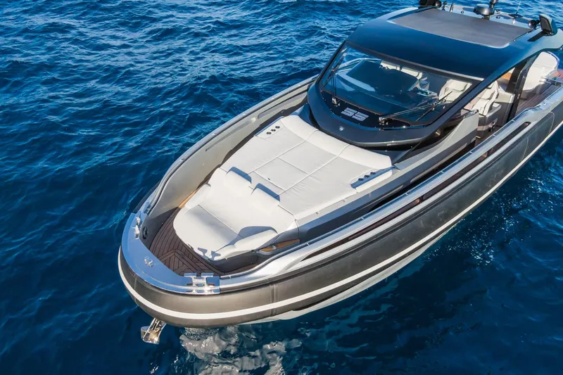 Ciao L Yacht Photos Pics Luxury SACS Rebel 55 yacht cruising on blue ocean waters, 2022 model.