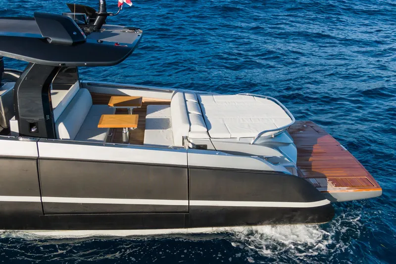 Ciao L Yacht Photos Pics 2022 SACS Rebel 55 yacht cruising on blue ocean waters.