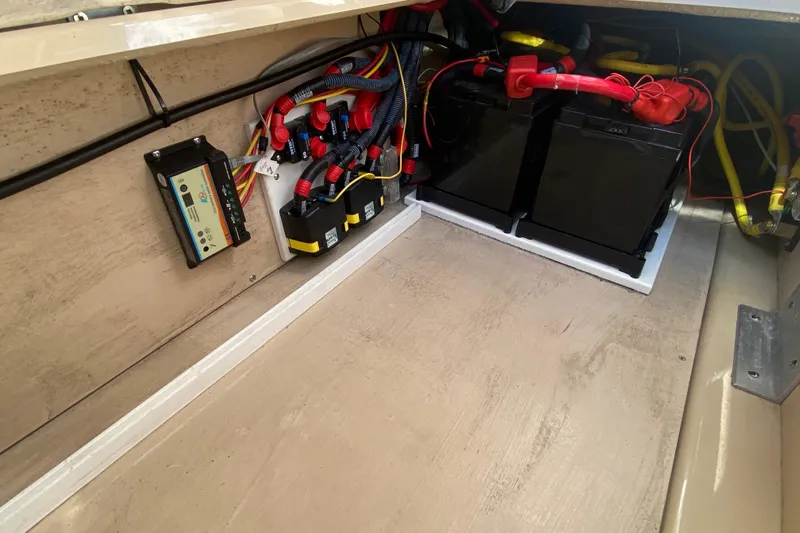  Yacht Photos Pics Electrical system of 2019 Ranger Tugs R-29 S with batteries and wiring.