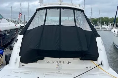 Stay Loose Yacht Photos Pics 2013 Sea Ray 410 Sundancer docked in Falmouth, MA marina.