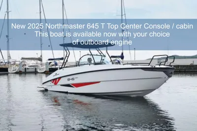 2025 Northmaster 645 T Top center console with cabin