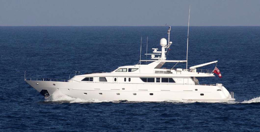 Codecasa 32m 1999 yacht cruising on the open sea.