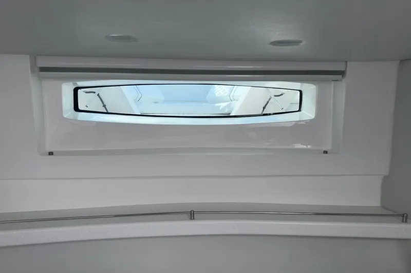  Yacht Photos Pics Interior view of 2022 Intrepid 407 Panacea boat window.
