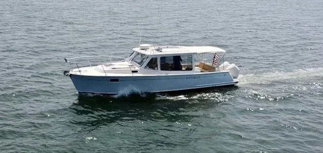 Waterlee Yacht Photos Pics 2019 MJM 35z boat cruising on open water.