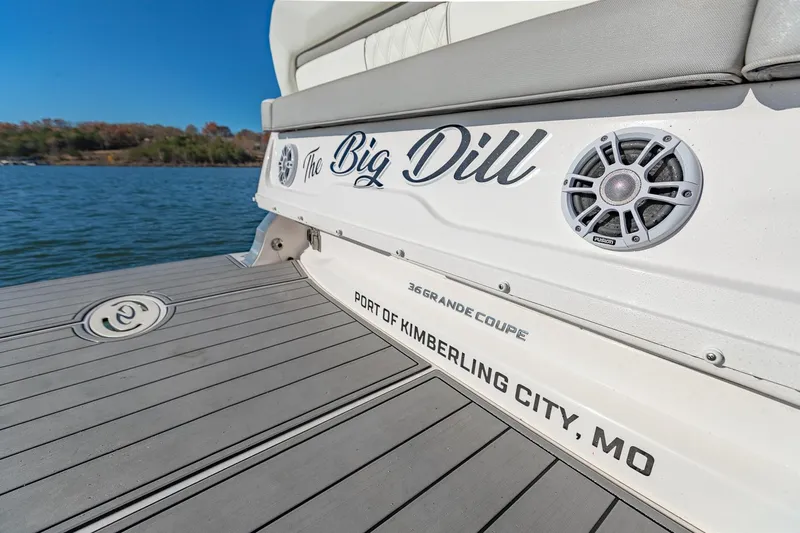  Yacht Photos Pics 2021 Regal 36 Grande Coupe boat docked at Kimberling City, MO.